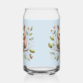 Patchwork Uil in grillig bos Blikvorm Glas (Links)