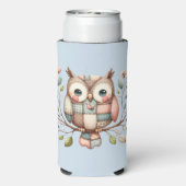 Patchwork Uil in grillig bos Seltzer Blikjeskoeler (Seltzer Achterkant)