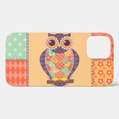 Patchwork Uil Naadloos Patroon Case-Mate iPhone Case (Achterkant (horizontaal))