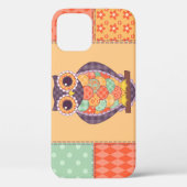 Patchwork Uil Naadloos Patroon Case-Mate iPhone Case (Achterkant)