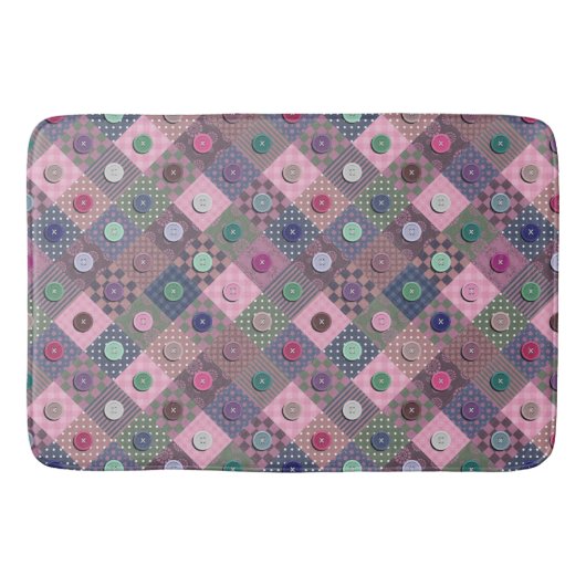 Patchwork Uniek patroon met meerdere kleuren voor Badmat (Voorkant)