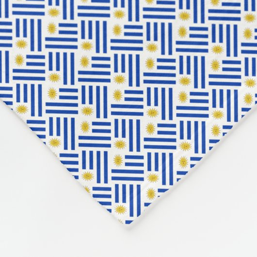 Patchwork Uruguay Vlag Patroon Fleece Deken (Hoek)