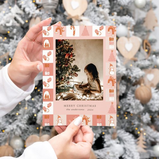 Patchwork Vakantie Motief Foto Vakantie Kaart