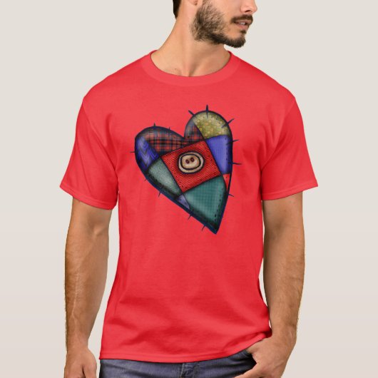 Patchwork Valentijnse T-Shirt (Voorkant)