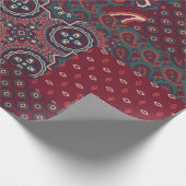 patchwork van cashmere paisleyzijde abstract vi cadeaupapier (Hoek)