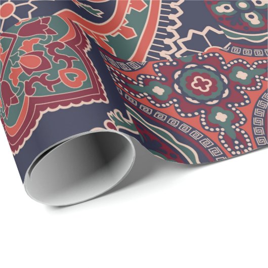 patchwork van cashmere paisleyzijde abstract vi cadeaupapier (Rol Hoek)