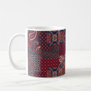 patchwork van cashmere paisleyzijde abstract vi koffiemok