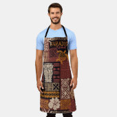 Patchwork van Hawaiiaanse stijl tribale motieven Schort (Gedragen)
