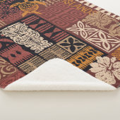 Patchwork van Hawaiiaanse stijl tribale motieven Sherpa Deken (3/4)