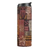 Patchwork van Hawaiiaanse stijl tribale motieven Thermosbeker (Gedraaid links)