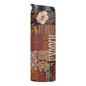 Patchwork van Hawaiiaanse stijl tribale motieven Thermosbeker (Geroteerd rechts)