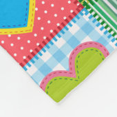 Patchwork van Liefdesbloesem en harten Fleece Deken (Hoek)