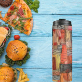 Patchwork van lijnen en kleuren 20 oz Tumbler Thermosbeker