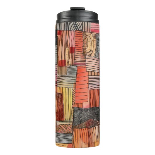 Patchwork van lijnen en kleuren 20 oz Tumbler Thermosbeker (Voorkant)