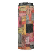 Patchwork van lijnen en kleuren 20 oz Tumbler Thermosbeker (Achterkant)
