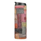 Patchwork van lijnen en kleuren 20 oz Tumbler Thermosbeker (Geroteerd rechts)