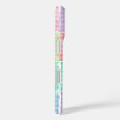patchwork van pastel gingham Case-Mate iPhone case (Achterkant / Rechts)