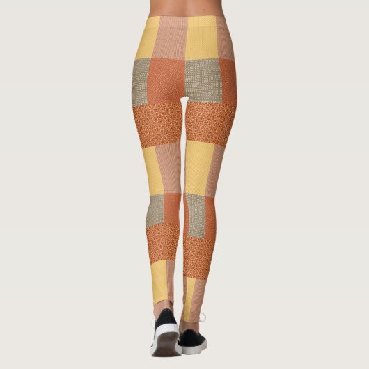 Patchwork van patronen 1 Leggings (Achterkant)