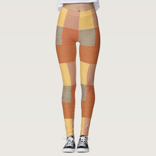 Patchwork van patronen 1 Leggings (Voorkant)