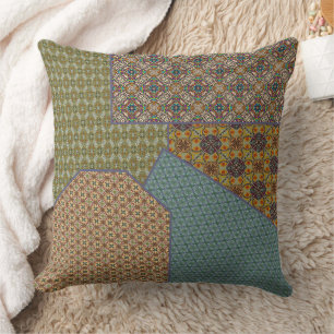 Patchwork van patronen kussen