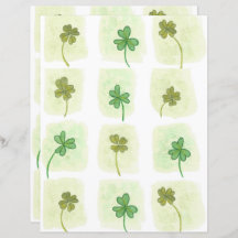 Patchwork van Shamrocks en Clover Scrapbook Papier