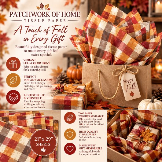 Patchwork van thuis tissuepapier