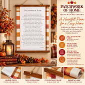 Patchwork van thuiseditie poëzie hangend wandkleed