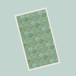 Patchwork van zeegroene papieren gastendoekjes servet