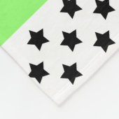 Patchwork van zwart-wit en neon strepen fleece deken (Hoek)