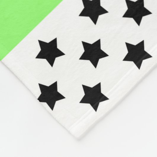 Patchwork van zwart-wit en neon strepen fleece deken (Hoek)