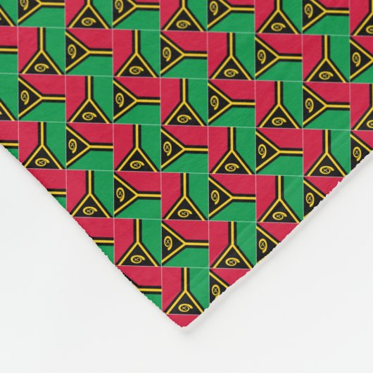 Patchwork Vanuatu Flag Pattern Fleece Deken (Hoek)