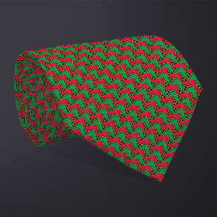 Patchwork Vanuatu Flag Pattern Stropdas