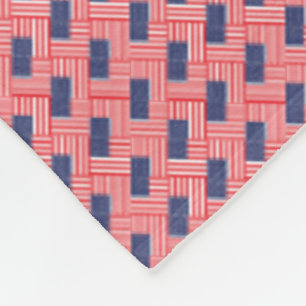 Patchwork Verenigde Staten Vlag Patroon Fleece Deken