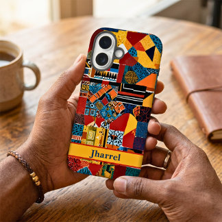 Patchwork Verjaardagscadeau voor oudere Afro-Ameri iPhone 16 Hoesje