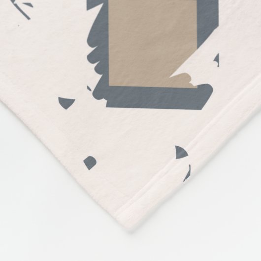 Patchwork verleden:  slijtageeffect fleece deken (Hoek)