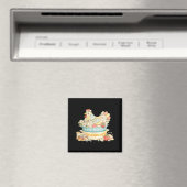 Patchwork vintage kip quilted kip pyrex magneet (Insitu (Vaatwasser))