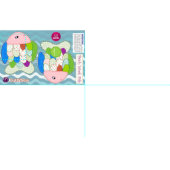 Patchwork-vissen knippen en naaien - DIY Plush Stof (Delen)