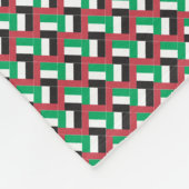 Patchwork Vlag patroon Verenigde Arabische Emirate Fleece Deken (Hoek)