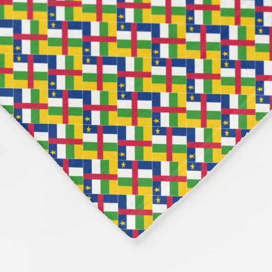 Patchwork vlag van de Centraal-Afrikaanse Republie Fleece Deken (Hoek)