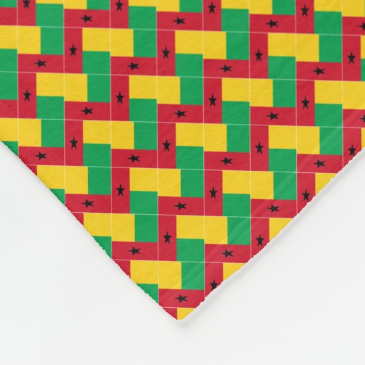 Patchwork vlagpatroon Guinee-Bissau Fleece Deken (Hoek)