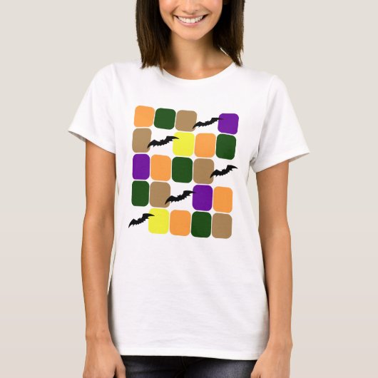 Patchwork Vleermuizen T-shirt (Voorkant)