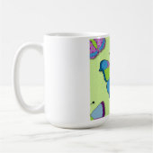 Patchwork Vlinderpatroon op Groen Koffiemok (Links)