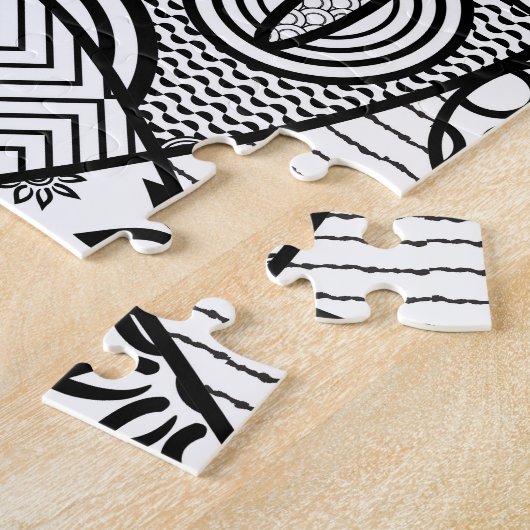 Patchwork voor zwart-wit dvd-station 01 legpuzzel (Zijkant)