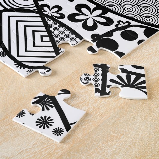 Patchwork voor zwart-wit dvd-station 02 legpuzzel (Zijkant)