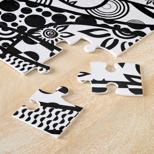 Patchwork voor zwart-wit dvd-station 03 legpuzzel (Zijkant)