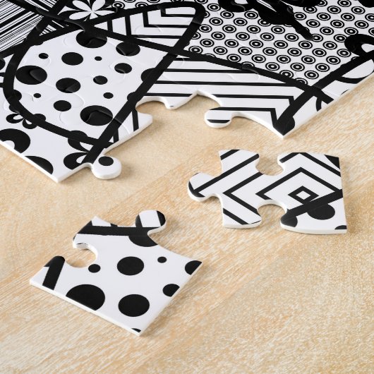 Patchwork voor zwart-wit dvd-station 04 legpuzzel (Zijkant)