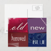 Patchwork-vrijgezellenfeest Uitnodiging Briefkaart (Voorkant / Achterkant)