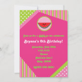 Patchwork Watermelon BBQ Picnic Party Uitnodiging (Voorkant)