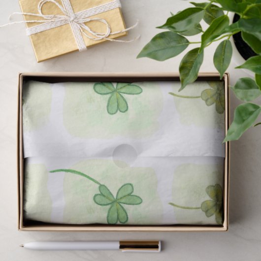 Patchwork-Waterverf Shamrock Pattern-document Tissuepapier (Geschenk)