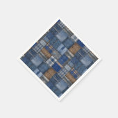 Patchwork Western Denim Bear Blue Jean Baby Shower Servet (Hoek)